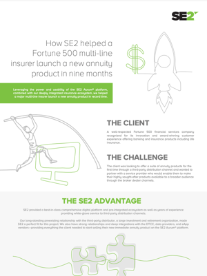 How SE2 Helped a Fortune 500 Multi-line Insurer Launch a New Annuity Produce in Nine Months
